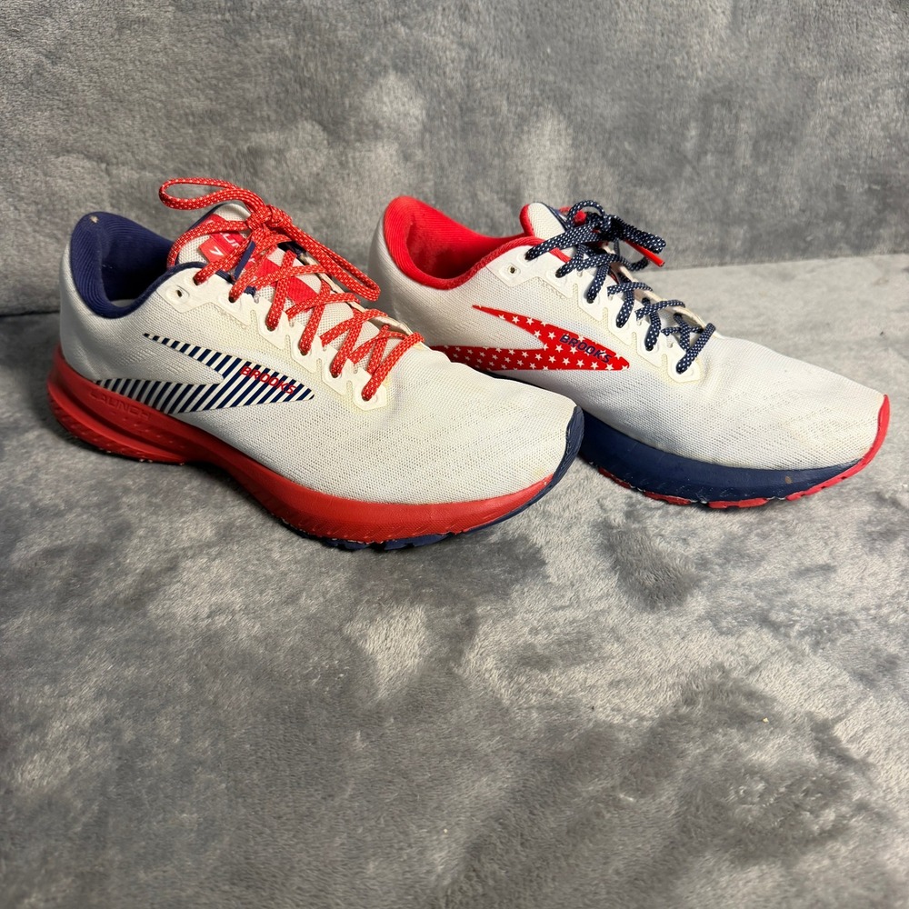 Brooks Launch 7 Running Shoes Womens 9.5B Americana Red White Blue Stars Stripes